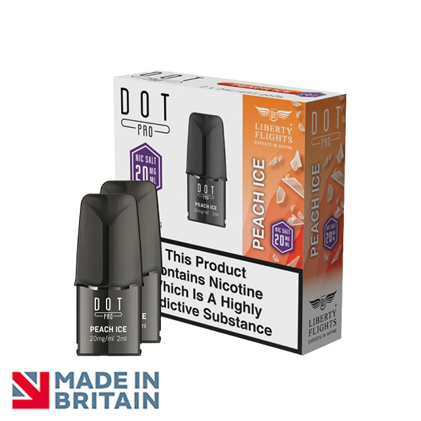 DOT PRO(ドットプロ)専用 交換用ピーチアイスフレーバーポッド(ニコチン2.0%)2個入り